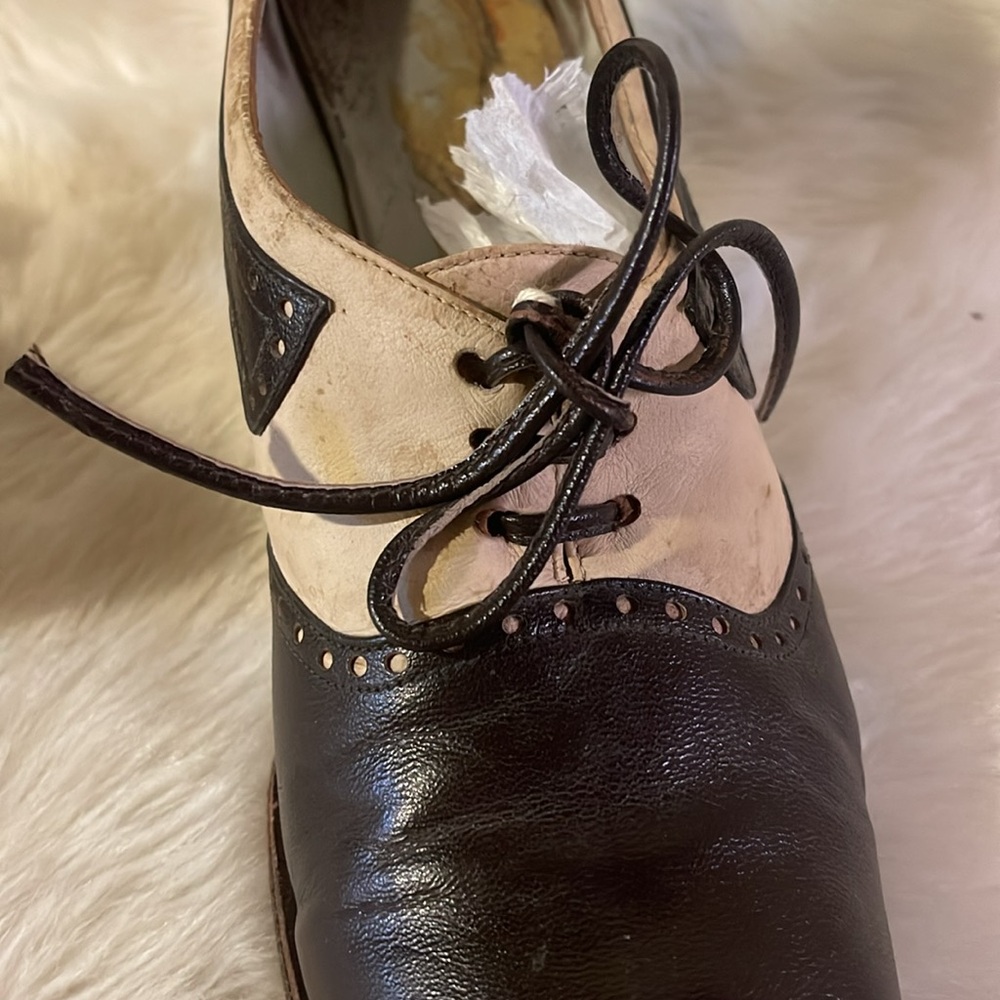 True vintage Oxford block heeled shoe - Picture 4 of 13